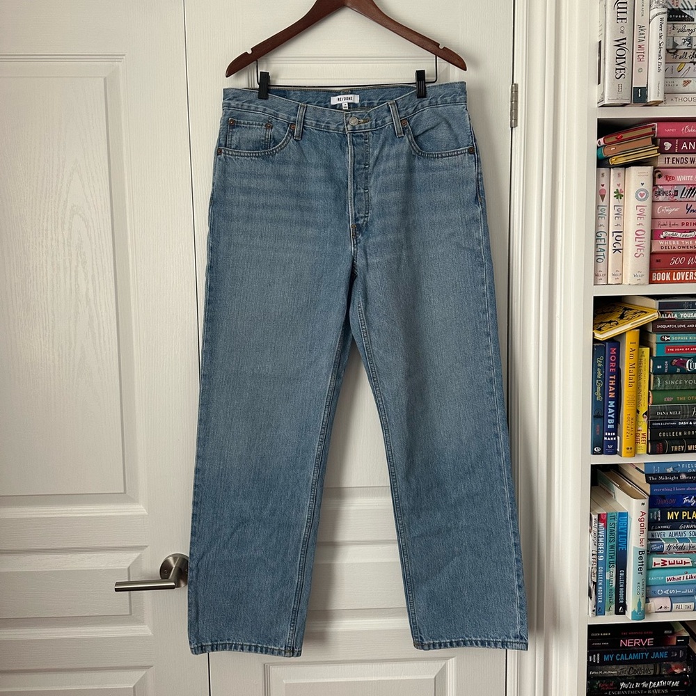 Re/Done Blue Straight-Leg Jeans Classic Fit